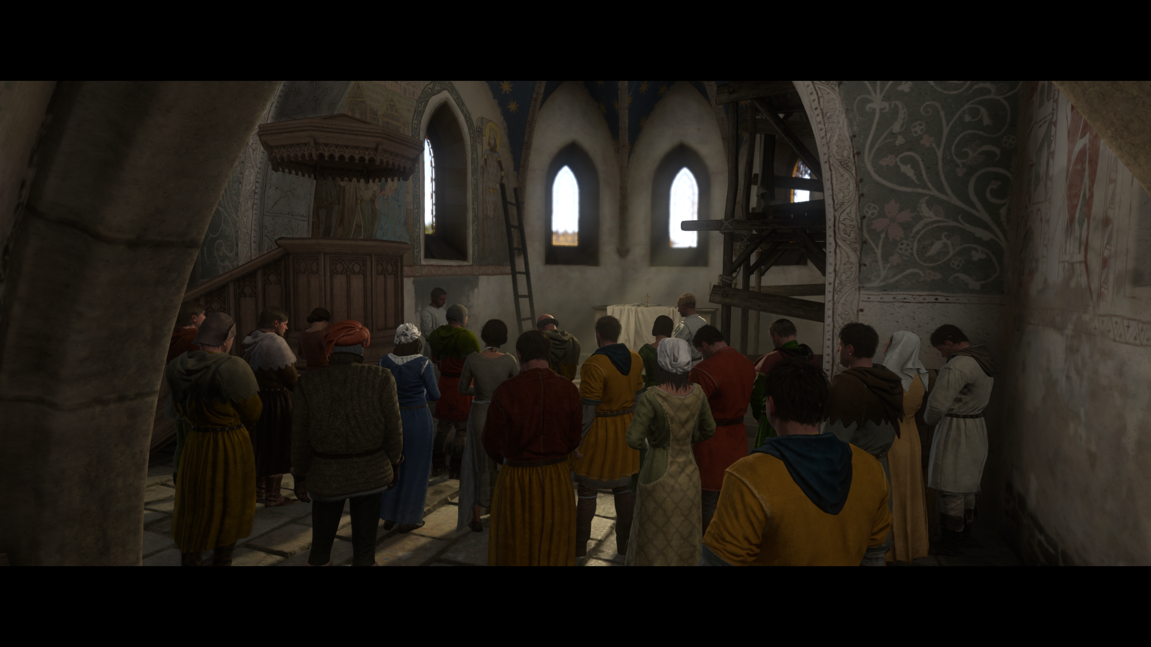 Gathering of people in Kingdom Come: Deliverance