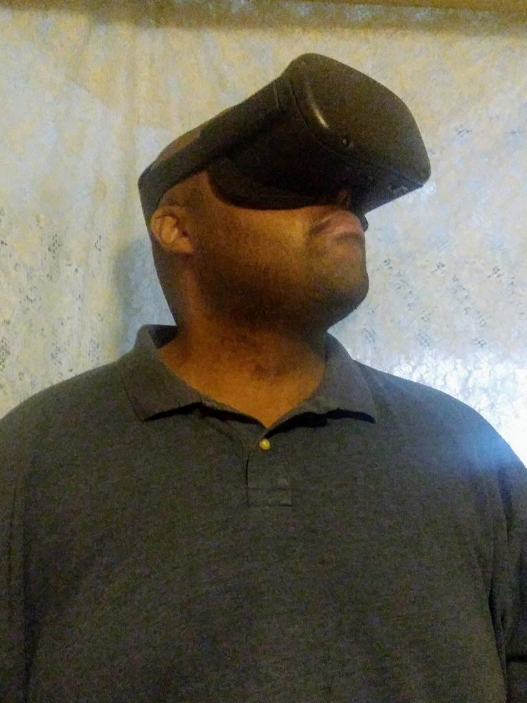 Oculus Quest Review. Me using the headset. 